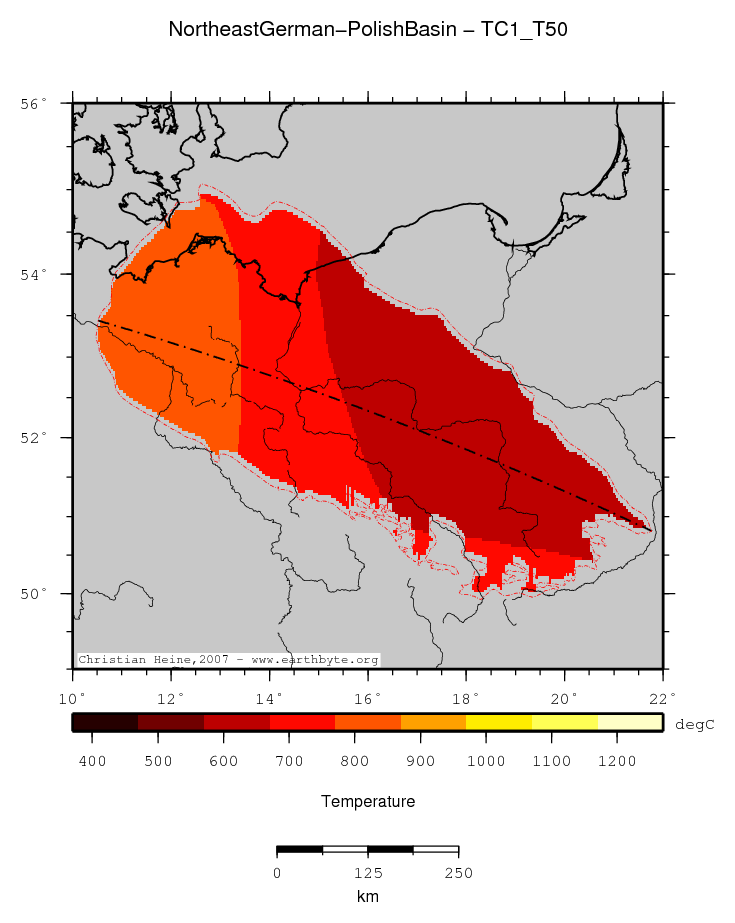 Northeast German-Polish Basin location map