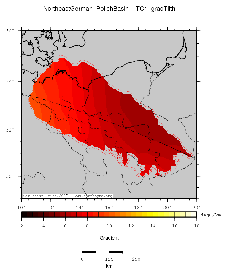 Northeast German-Polish Basin location map