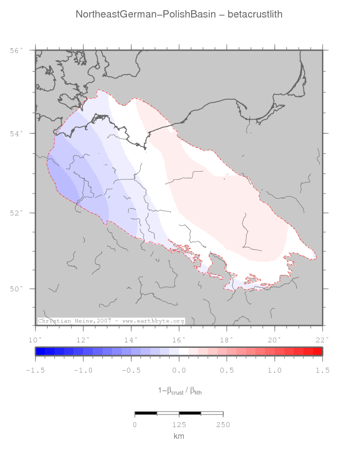 Northeast German-Polish Basin location map