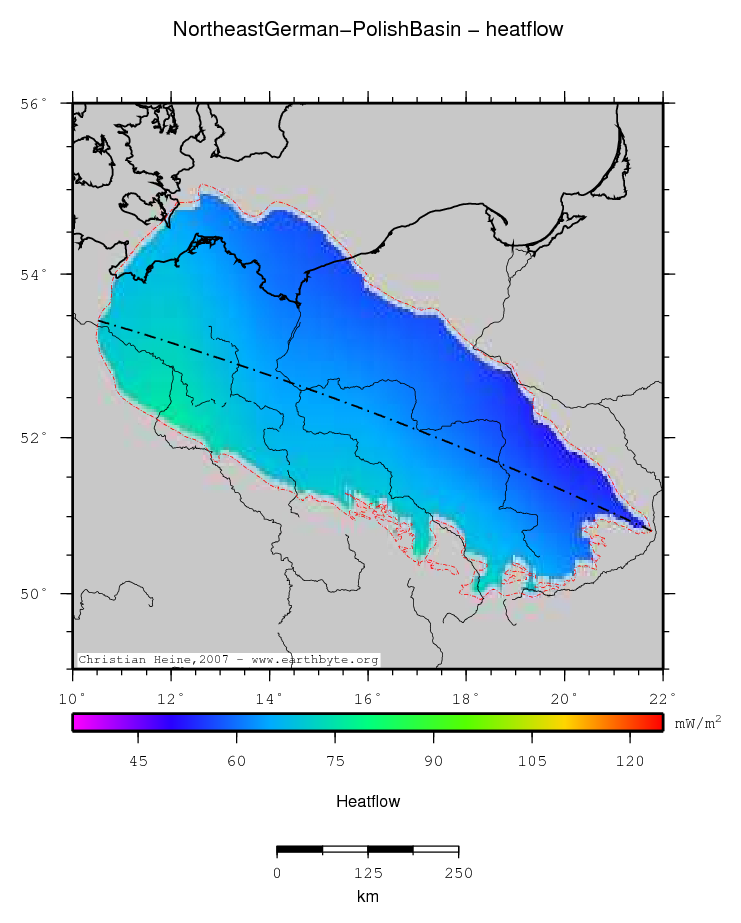 Northeast German-Polish Basin location map