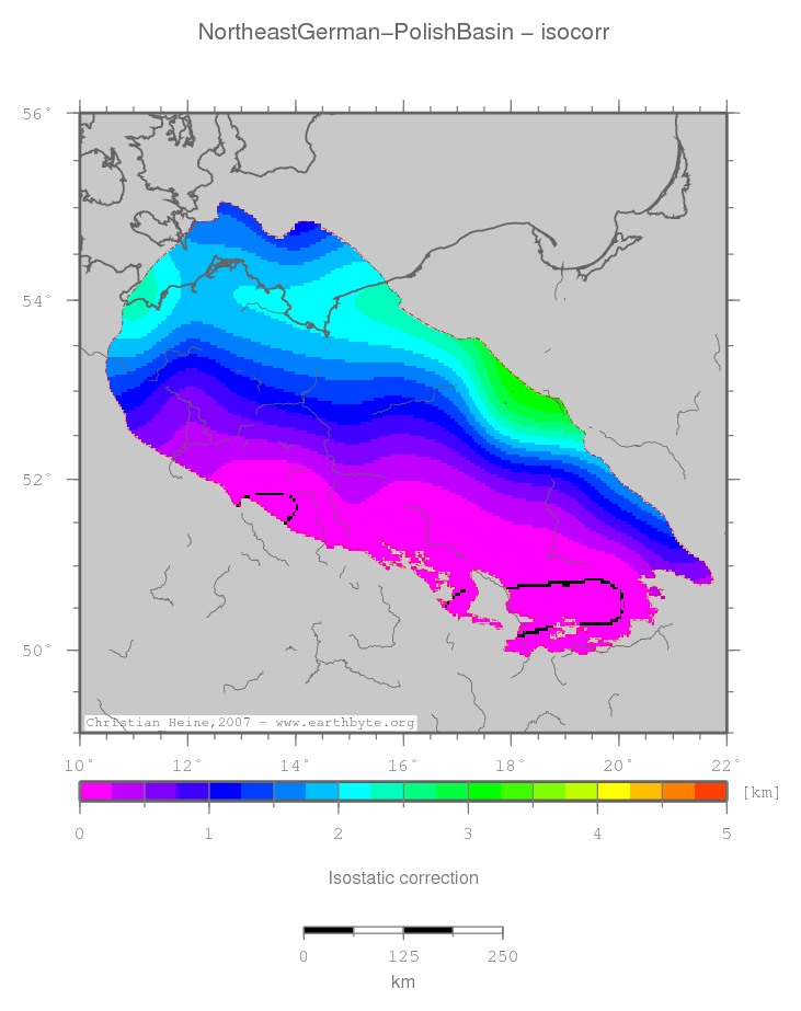 Northeast German-Polish Basin location map