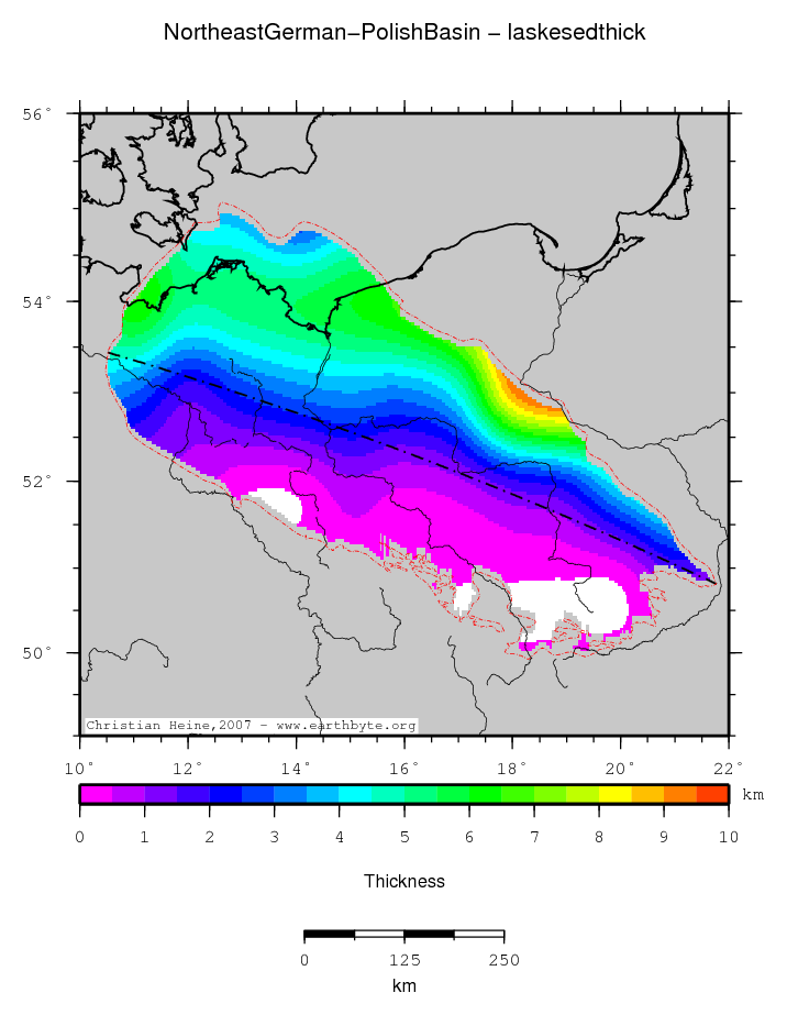 Northeast German-Polish Basin location map