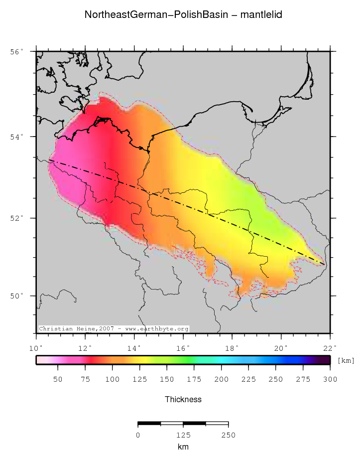 Northeast German-Polish Basin location map