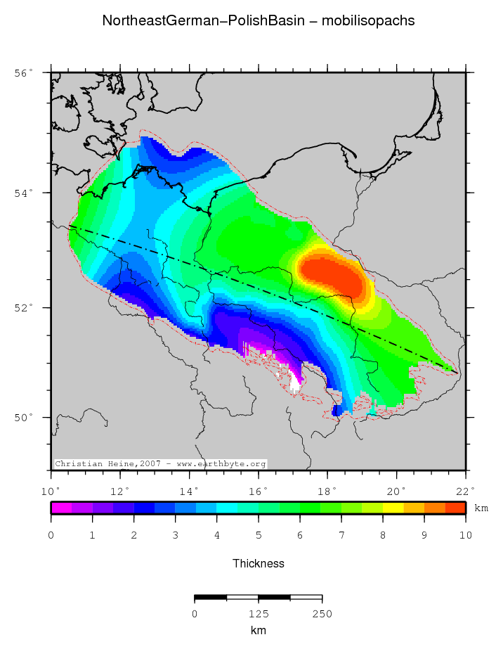 Northeast German-Polish Basin location map