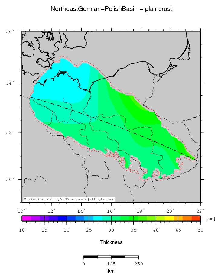 Northeast German-Polish Basin location map