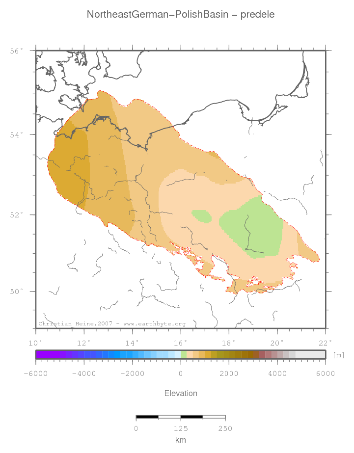 Northeast German-Polish Basin location map