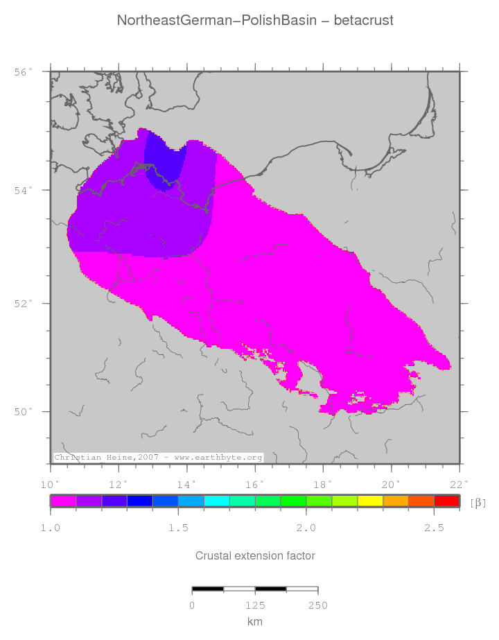 Northeast German-Polish Basin location map