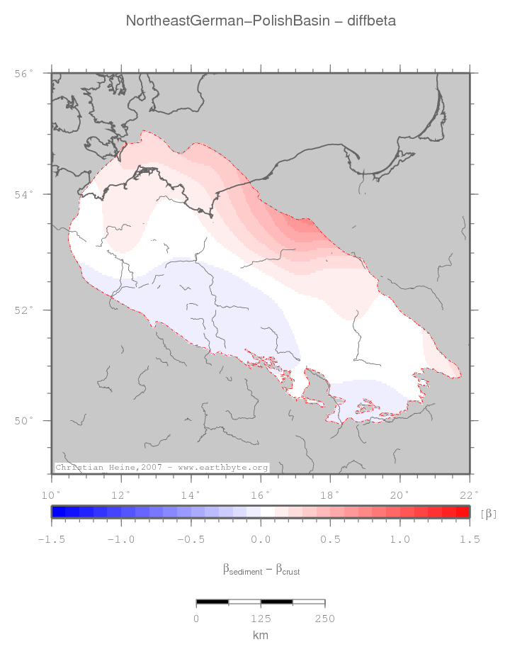 Northeast German-Polish Basin location map