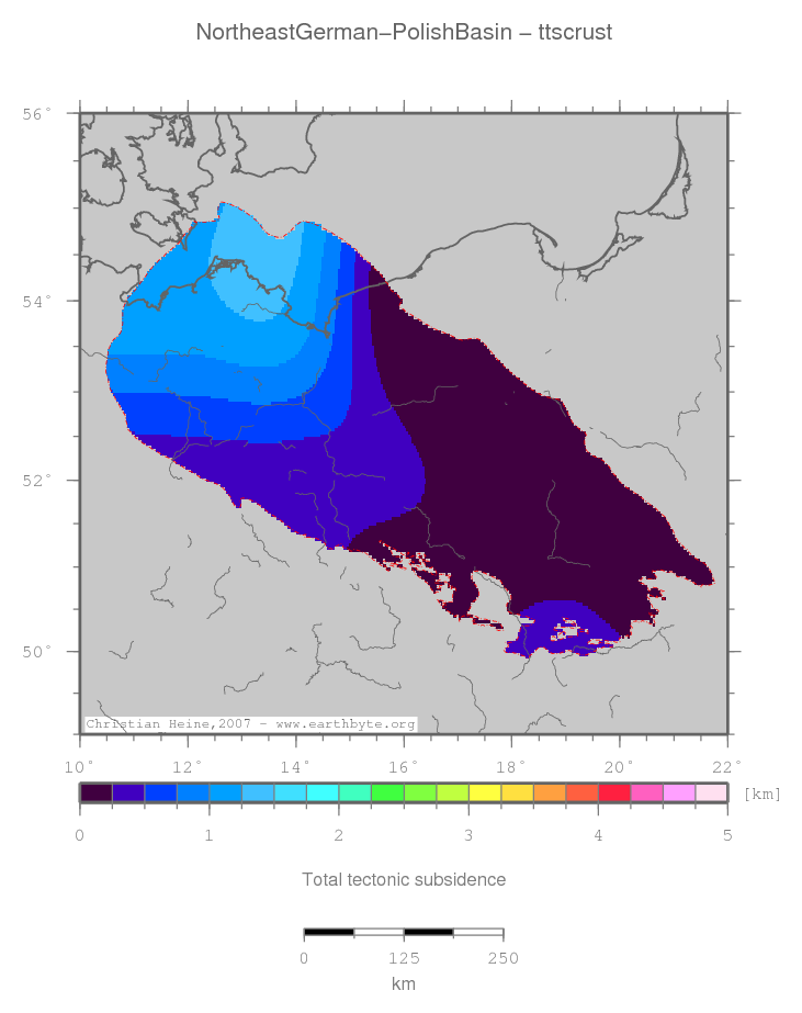 Northeast German-Polish Basin location map