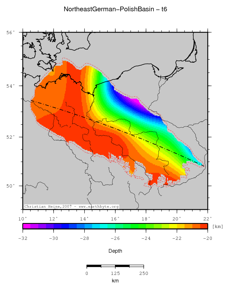 Northeast German-Polish Basin location map