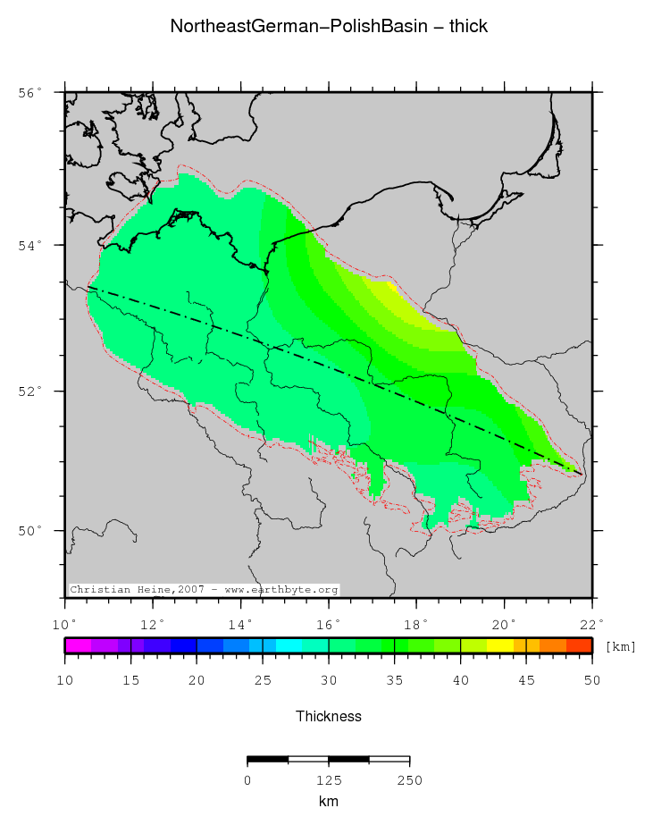 Northeast German-Polish Basin location map