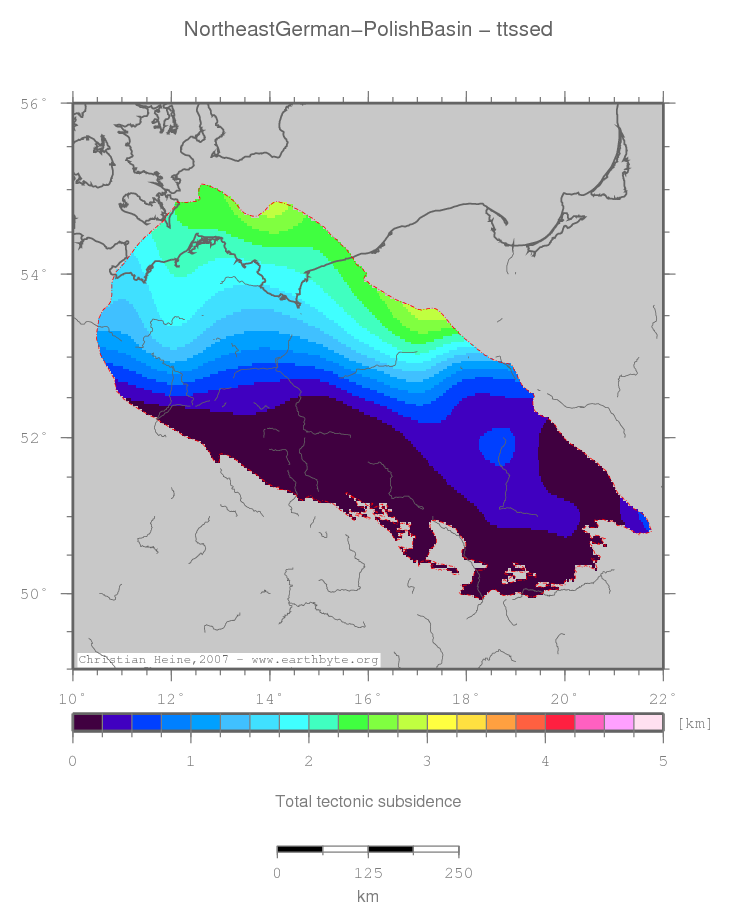 Northeast German-Polish Basin location map