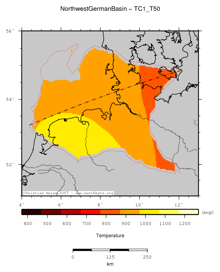 Northwest German Basin location map