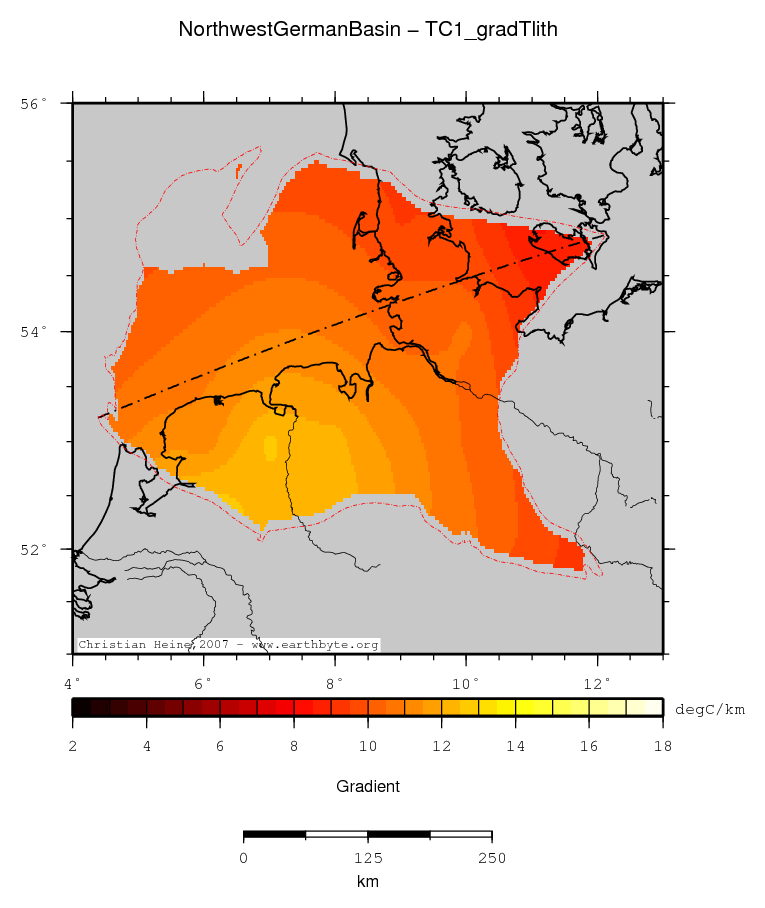 Northwest German Basin location map