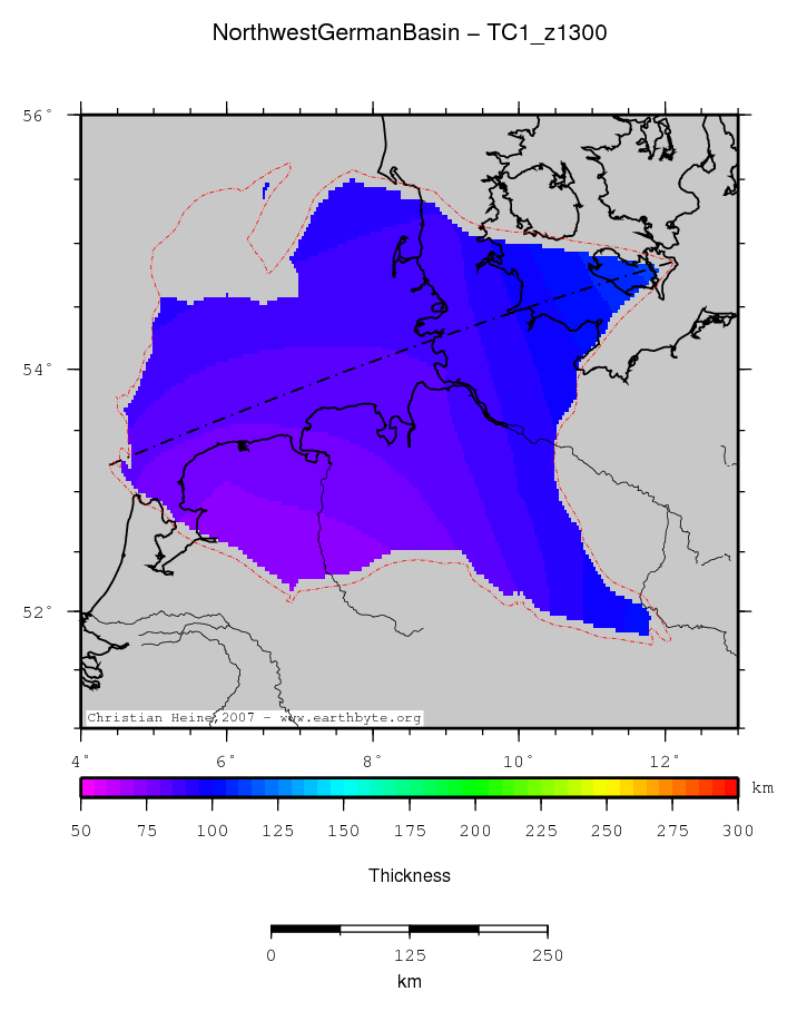 Northwest German Basin location map