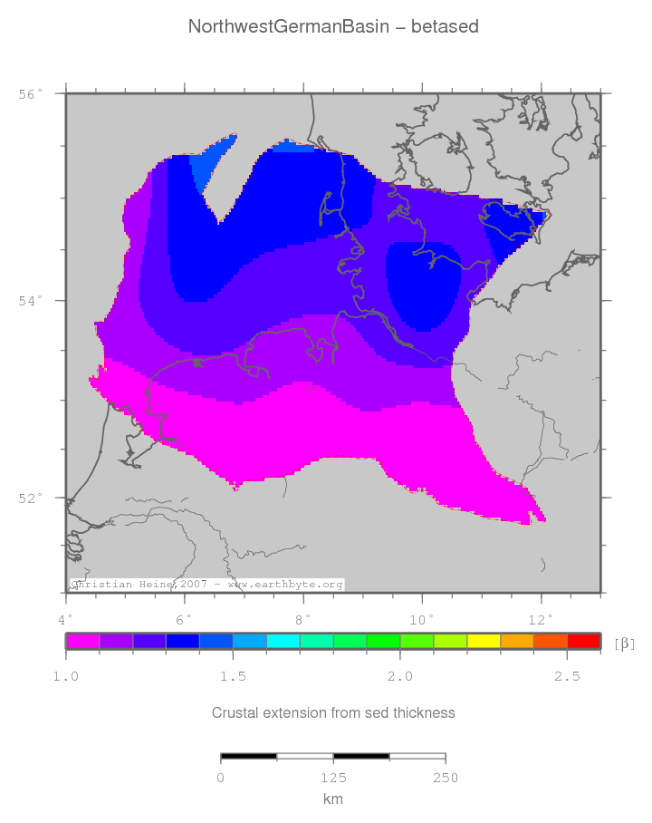 Northwest German Basin location map