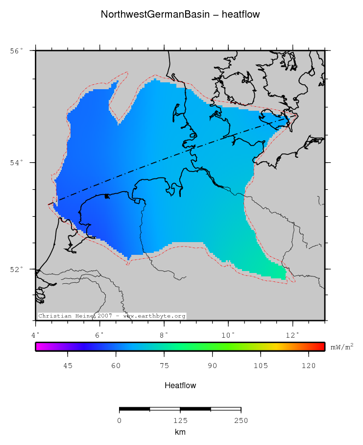 Northwest German Basin location map