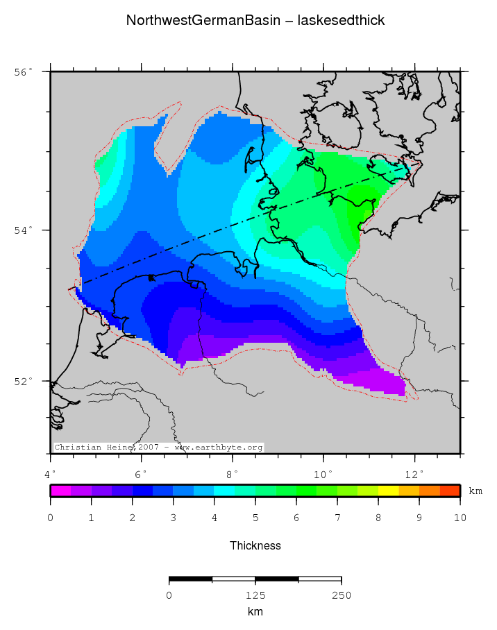 Northwest German Basin location map