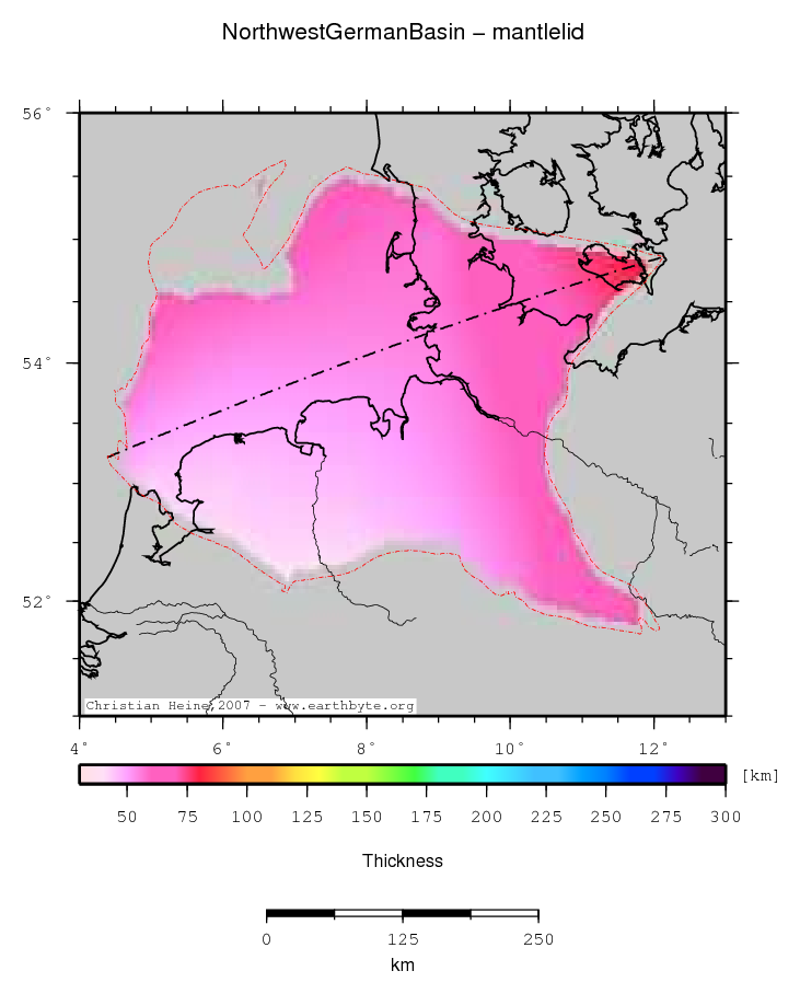 Northwest German Basin location map