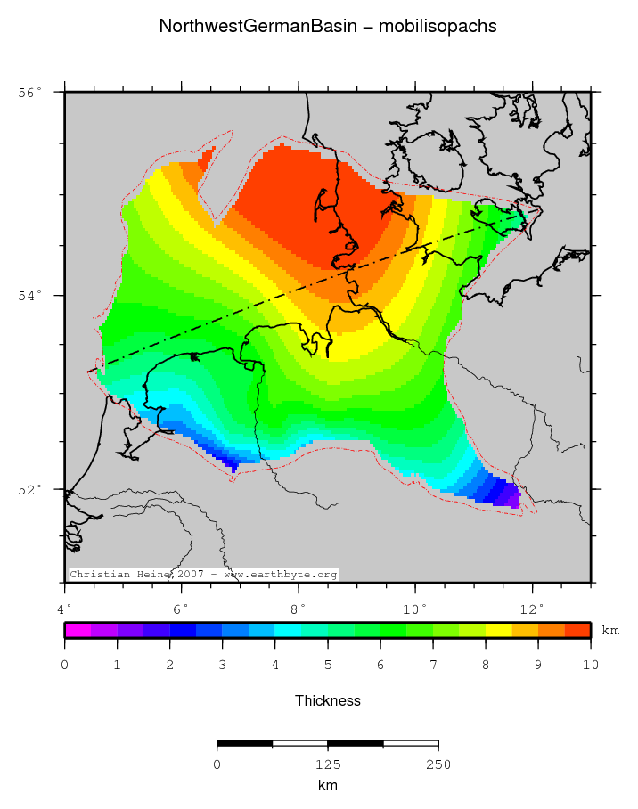 Northwest German Basin location map