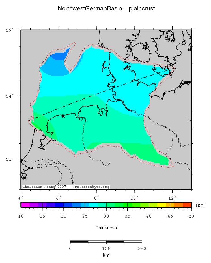 Northwest German Basin location map