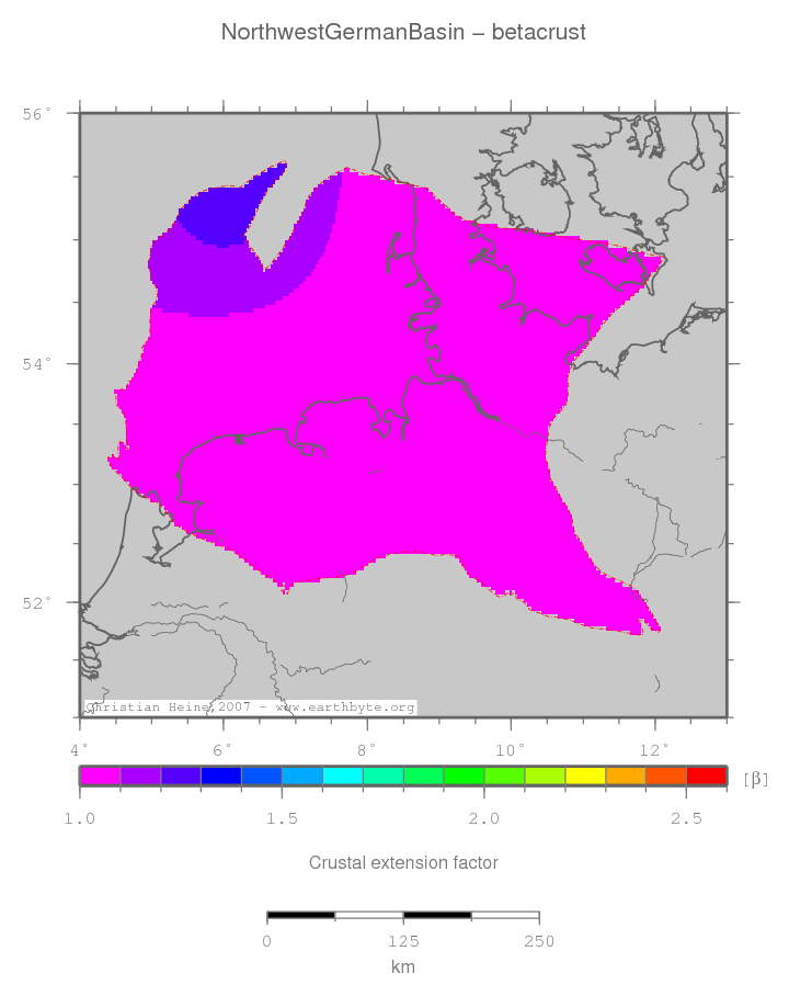 Northwest German Basin location map