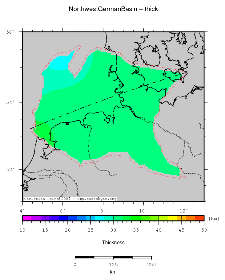 Northwest German Basin location map