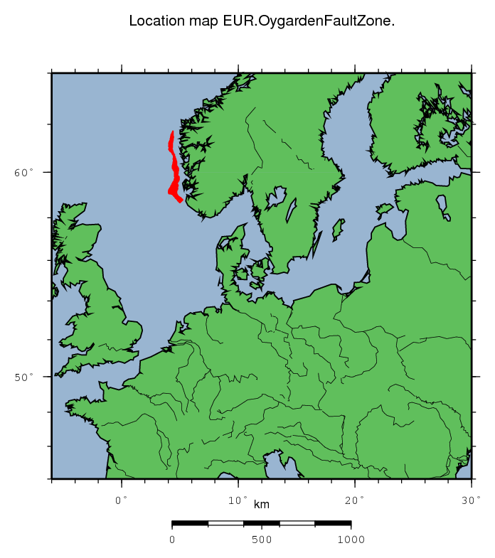 Oygarden Fault Zone location map