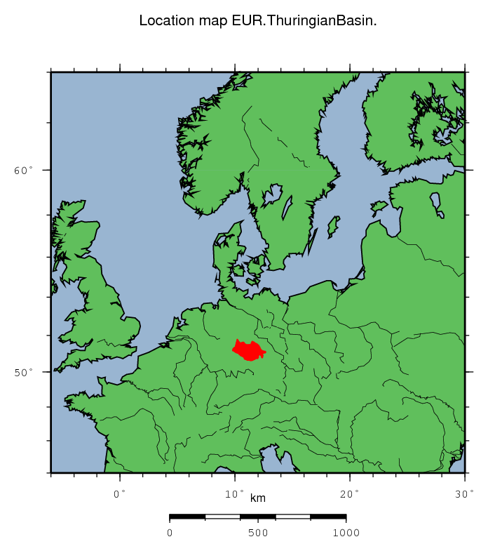 Thuringian Basin location map