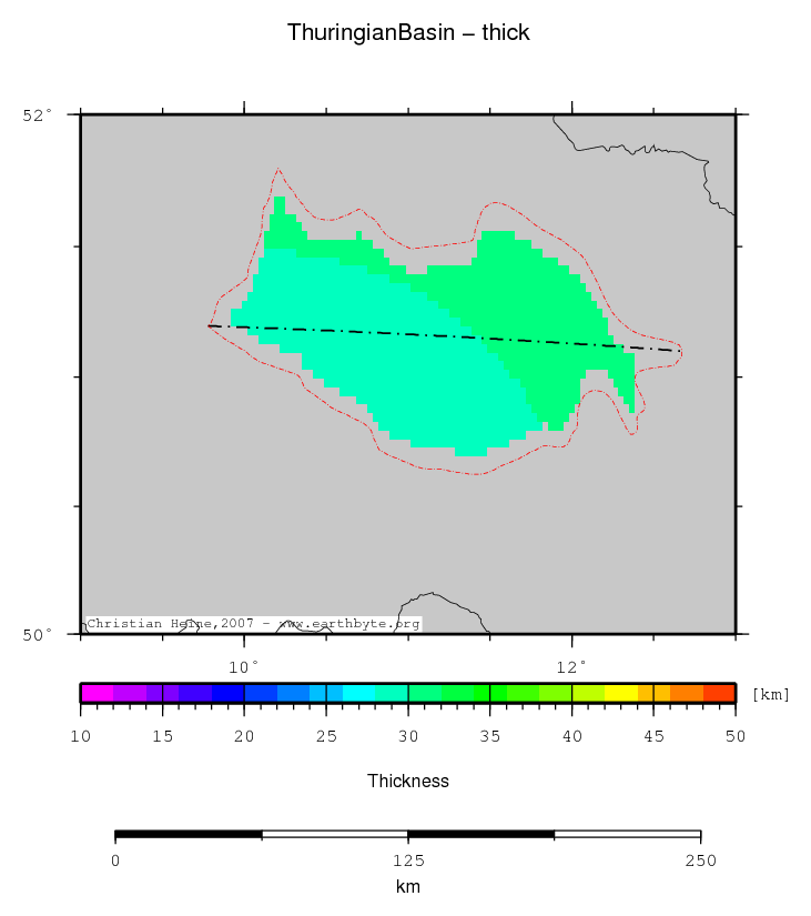 Thuringian Basin location map