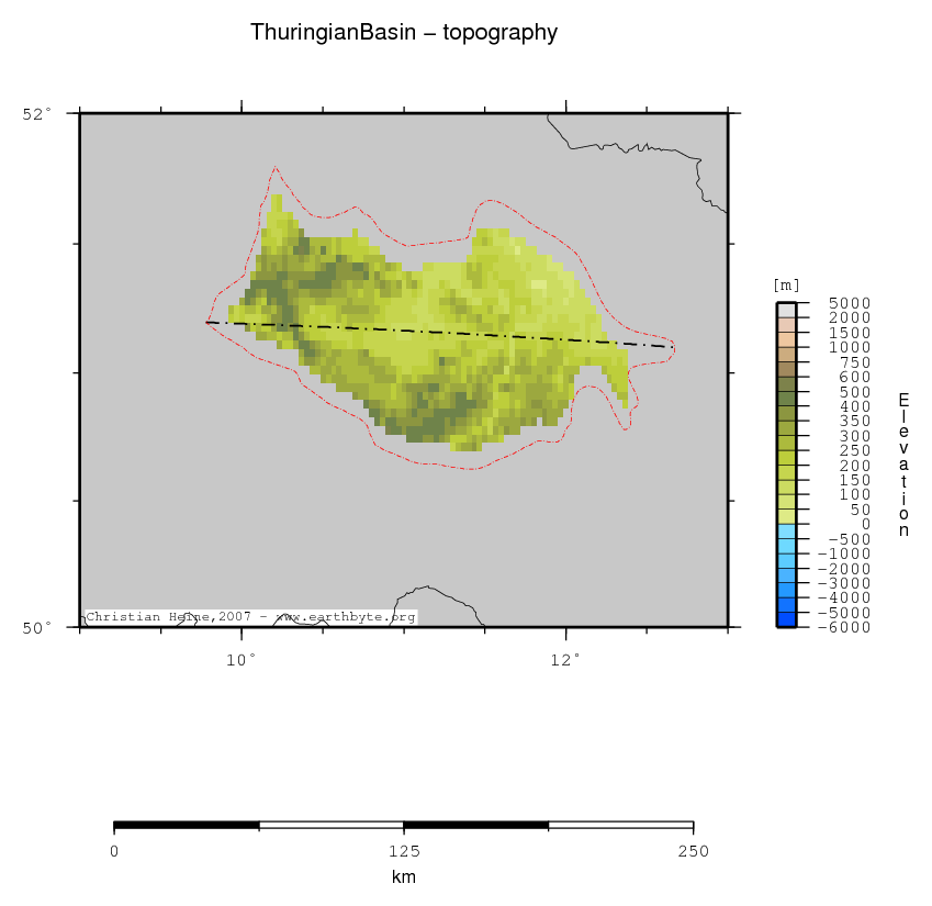 Thuringian Basin location map