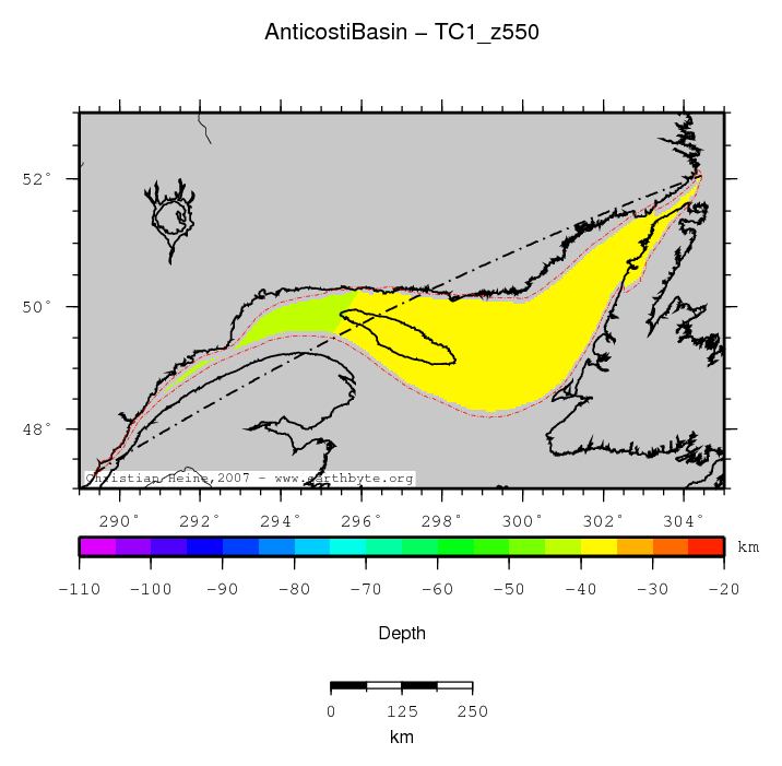 Anticosti Basin location map