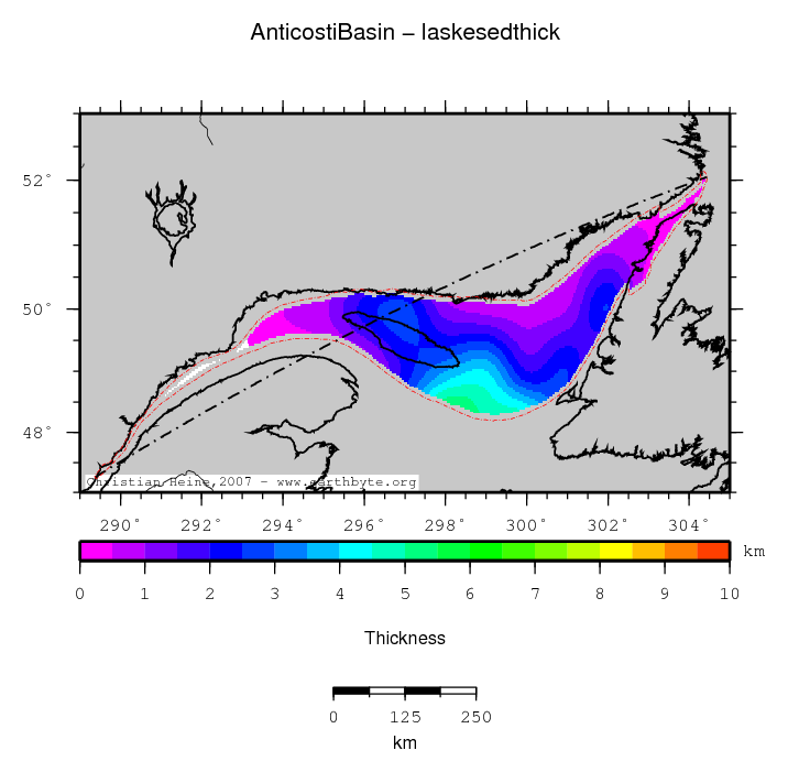 Anticosti Basin location map