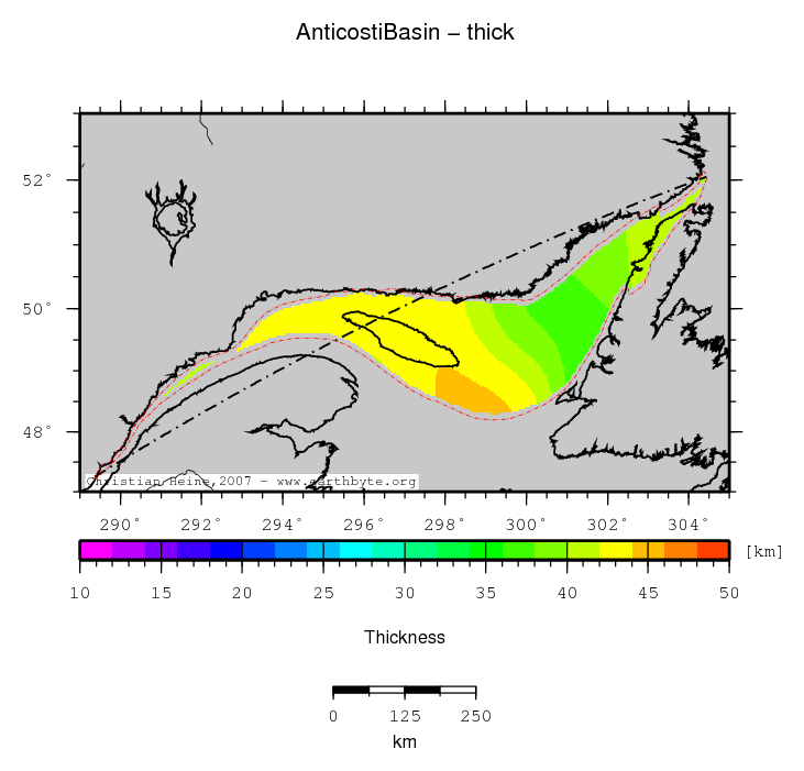 Anticosti Basin location map