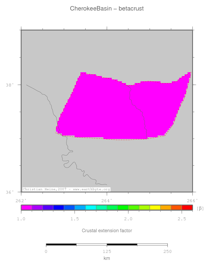 Cherokee Basin location map