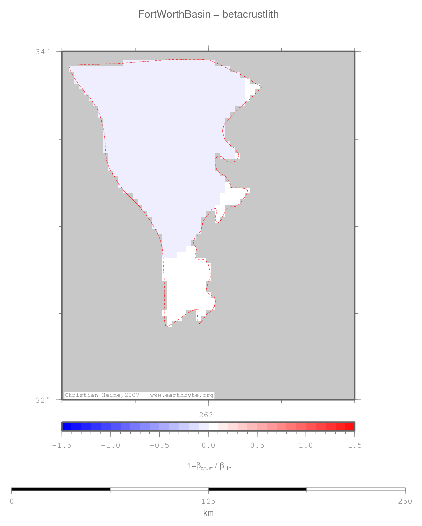 Fort Worth Basin location map