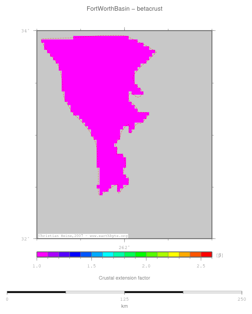 Fort Worth Basin location map