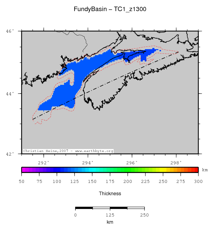 Fundy Basin location map