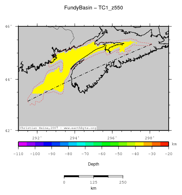 Fundy Basin location map