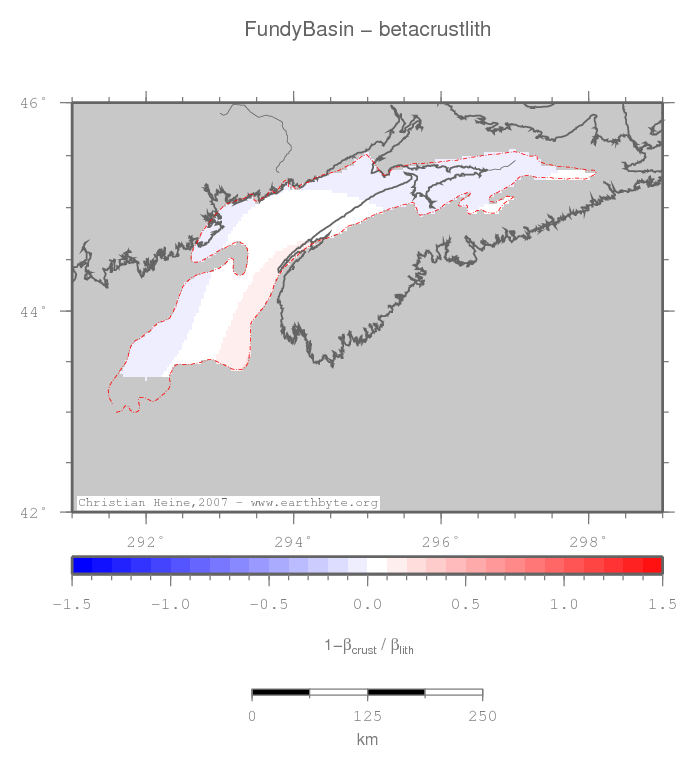 Fundy Basin location map