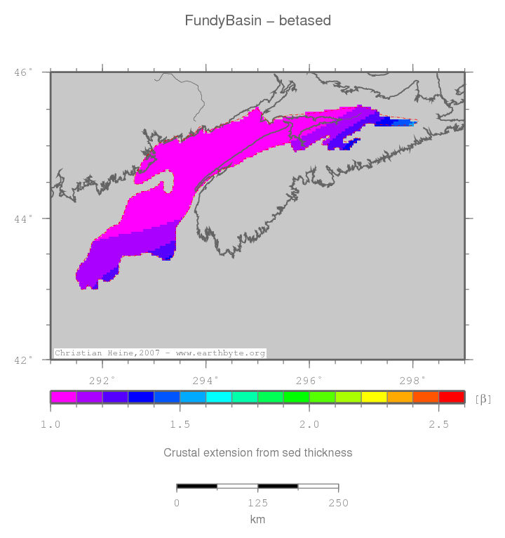 Fundy Basin location map