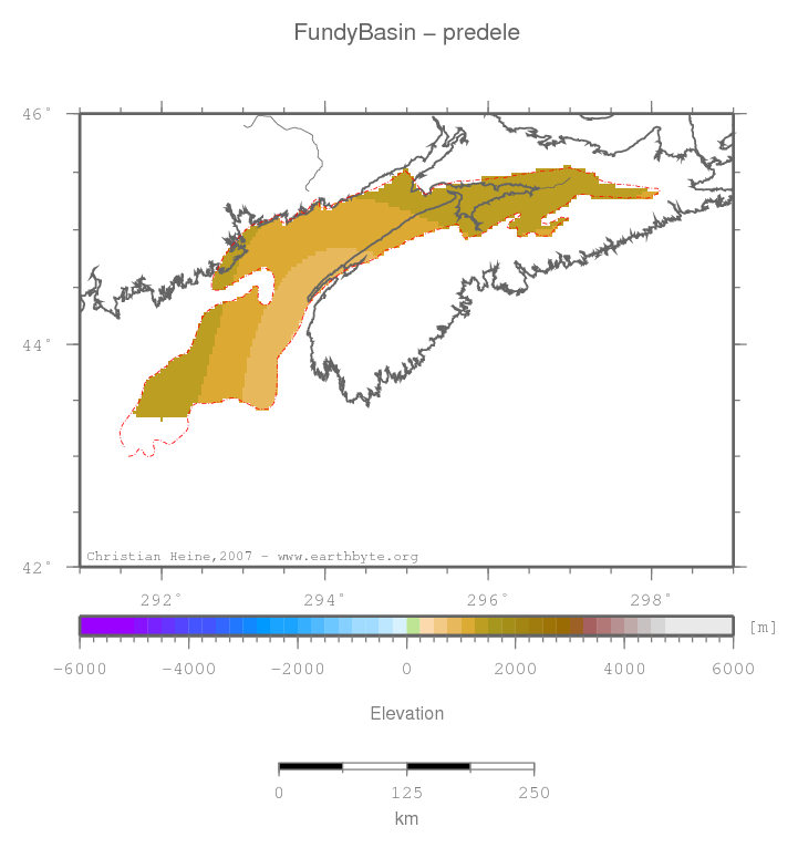 Fundy Basin location map