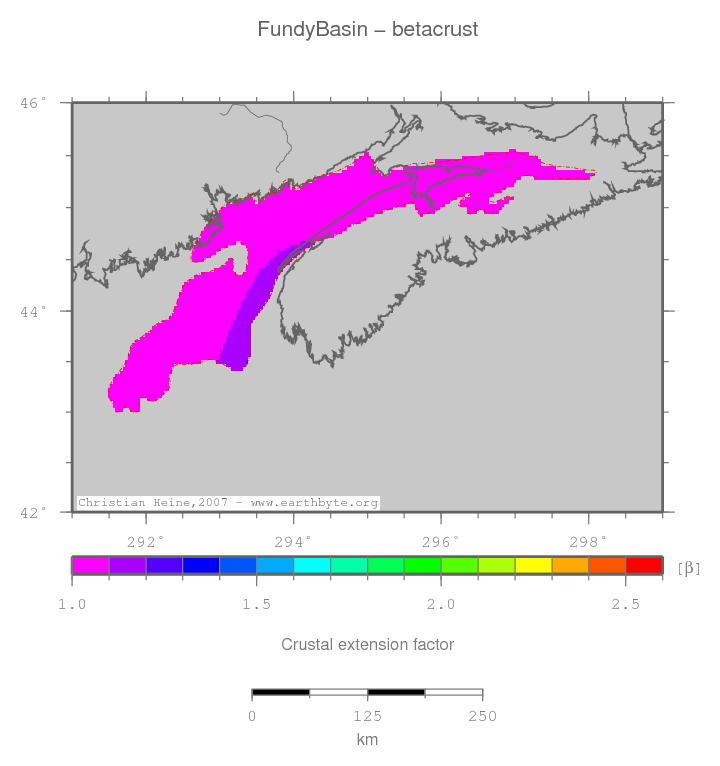 Fundy Basin location map