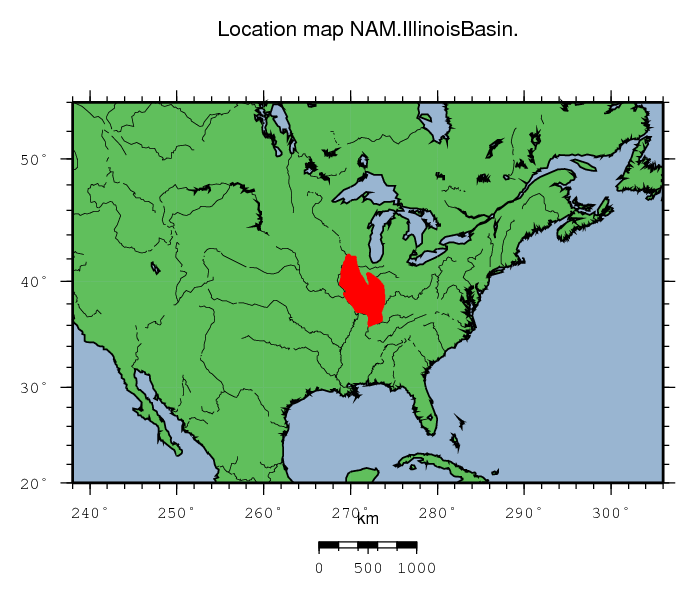 Illinois Basin location map