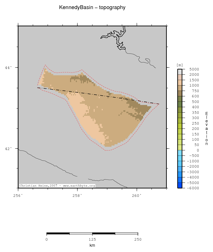 Kennedy Basin location map