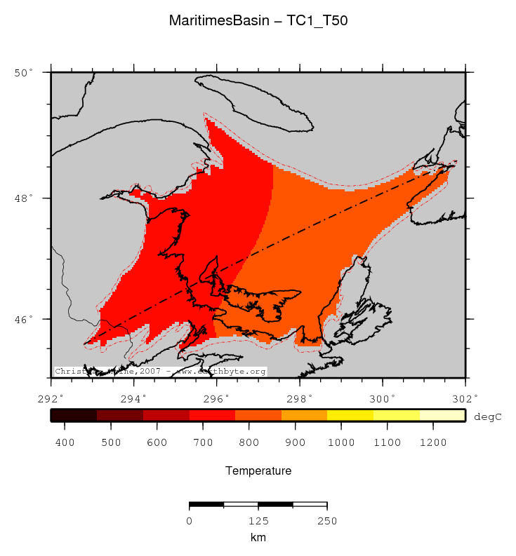 Maritimes Basin location map