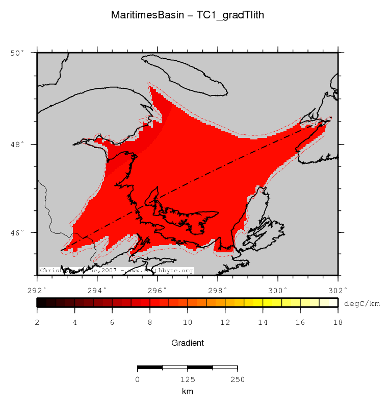 Maritimes Basin location map