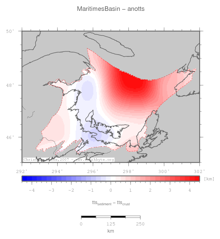 Maritimes Basin location map