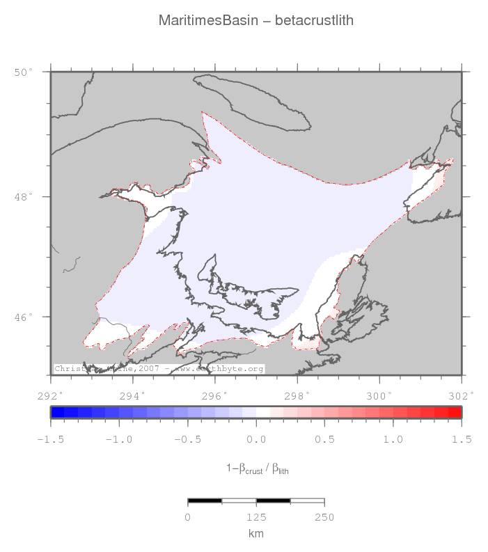 Maritimes Basin location map