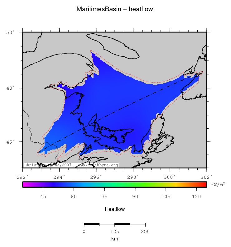 Maritimes Basin location map